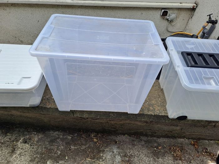 Plastic storage boxes