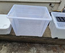 Plastic storage boxes