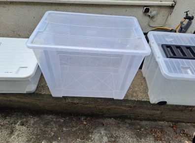 Plastic storage boxes