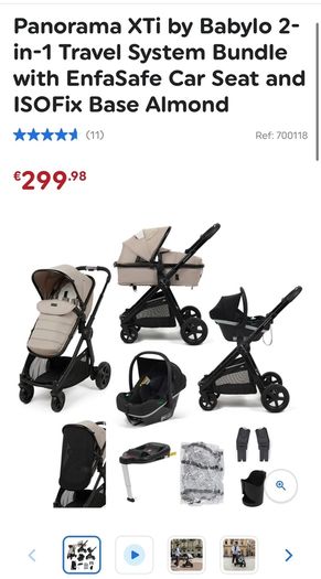 3 in 1 travel system with isofix base