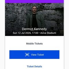 Dermot kennedyx2 premium tickets 12th of July