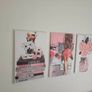 3 canvas framed 35x55cm each size Image 2