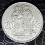 1941 Slovakia 20 Korun St. Cyril and St. Methodius Silver coin Image 4