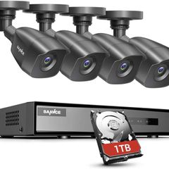 Sannce Cctv System 2tb Hdd Weatherproof Cam & Remote Access Through Free App