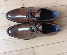 Size 11 Men's Montarello Leather Look Derby Dress shoes