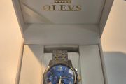 OLEVS Automatic Mechanical Watch - Two-Tone Blue Dial