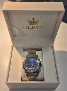 OLEVS Automatic Mechanical Watch - Two-Tone Blue Dial