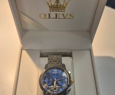 OLEVS Automatic Mechanical Watch - Two-Tone Blue Dial