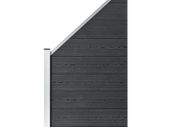 Fence Panel WPC 90x(100-180) cm Grey