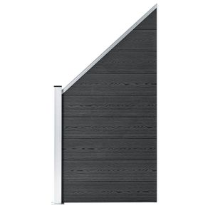 Fence Panel WPC 90x(100-180) cm Grey