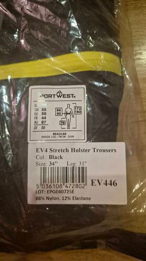 Portwest EV4 Detachable Holster Trousers