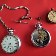 Set of 3 Vintage Pocket Watches - Incl. Working Ingersoll Triumph