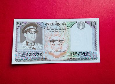 Nepal  10 Rupees  1974  Pick  24a . Uncirculated