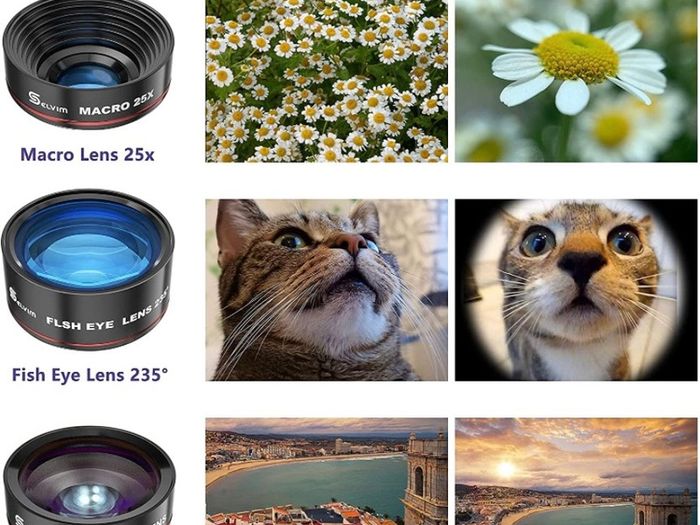 Phone Camera Lens Kit 9 in 1 22X Telephoto Lens, 235 Degree Fisheye Lens, 25X Macro Lens, 0.62X Wide Angle Lens, Movile Phone Lens Compatible with iPhone 11 12 13 8 7 6 Plus X XS XR Samsung Android (FREE POSTAGE)