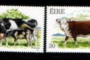 1987 Ireland Cattle Commemorative Stamps Mint Never Hinged (MNH)