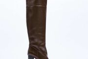 Zara Leather Over The Knee Boots