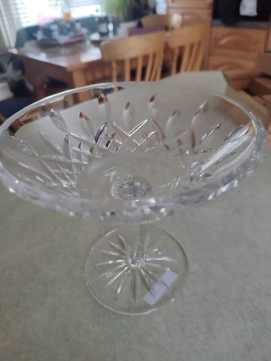 Vintage Galway Irish Crystal Fluted Footed Fruit Bowl