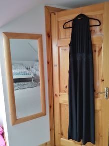 Black dress lace detail size 16