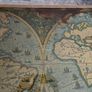 Mid-Century Vintage World Map Coffee Table (Campaign Style) Image 3
