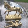 1950s solid brass Knight on a horse, collectible, D18 post 10e Image 3