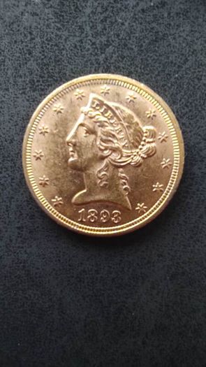Gold coin 5 Dollars 1893