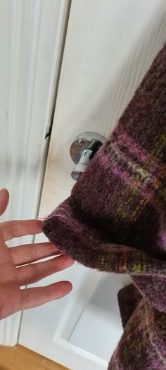 Purple and Green Wool Mix Coat from Autograph M&S size 12