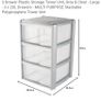 3 Drawer Plastic Storage Tower Unit Image 4