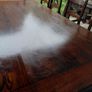 Antique 8 seater solid French monastery Oak table plus 4 seater bench and 4 chairs Image 7