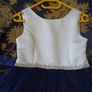Girls party dress blue white 6-7yo Image 2