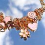 Pink Bow and Heart Adjustable Charm Bracelet Image 3