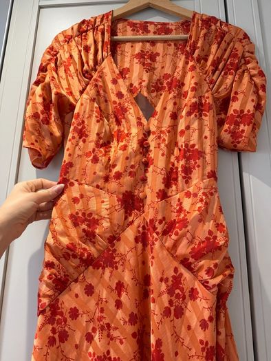 ASOS Wedding guest dress orange. UK 8/ EU 36