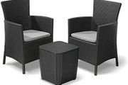 3-Piece Rattan Effect Storage Table