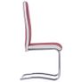 Cantilever Dining Chairs 6 pcs Wine Red Fabric Image 4