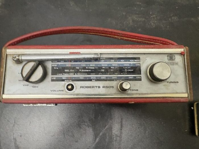 Vintage Roberts R505 Red Transistor Radio Untested