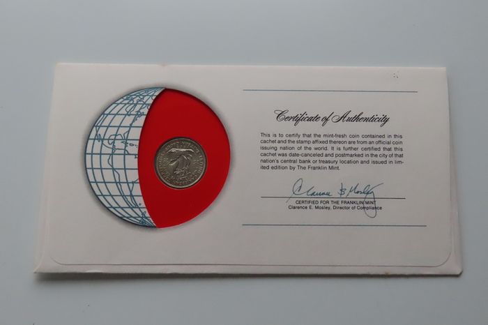 Antigua 1965 Golden Hind Drake Coin Stamp cover BUNC