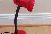 Vintage MG table lamp with flexible arm  red