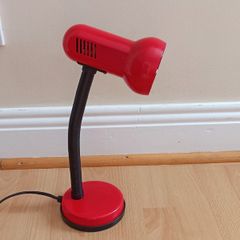 Vintage MG table lamp with flexible arm  red