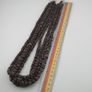Vintage African Style MultiColor Stripe Black 7mm-8mm Glass Beads Necklace Strand Image 2