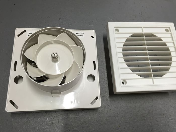 4" Fan with Timer Ducting and Grill Set