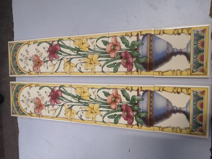 art nouveau style wall tiles