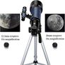 Telescope for Adults Beginners, 70mm Aperture 400mm AZ Mount Fully Multi-Coated Optics Refractor Portable Telescopes, Travel Telescope with Tripod and Phone Adapter-Blue Image 3