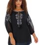 Joanna Hope black embroidered  Peasant Blouse size UK10 EU38 Postage included Image 2