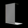 Aqualla 700 brushed brass wetroom panel Image 2