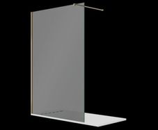 Aqualla 700 brushed brass wetroom panel