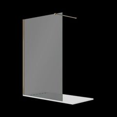 Aqualla 700 brushed brass wetroom panel
