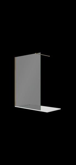 Aqualla 700 brushed brass wetroom panel