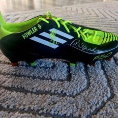 Liverpool legend Robbie Fowler signed boot