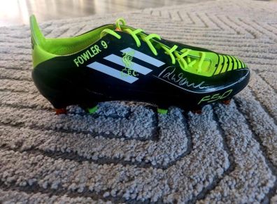 Liverpool legend Robbie Fowler signed boot