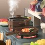 Pink Miniature Kitchen Play Set with 42 Accessories Image 2