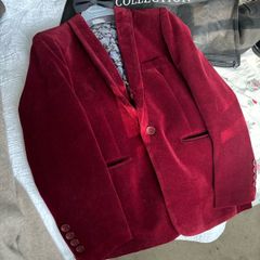 Boys Wedding Velvet Jacket, communion suit, Trousers, Shirt & Shoes